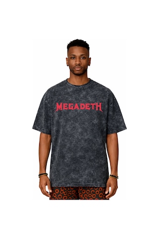Sevbano Tasarım Megadeth Rock Metal Müzik Grubu Sırt Baskılı Unisex Overs Siyah