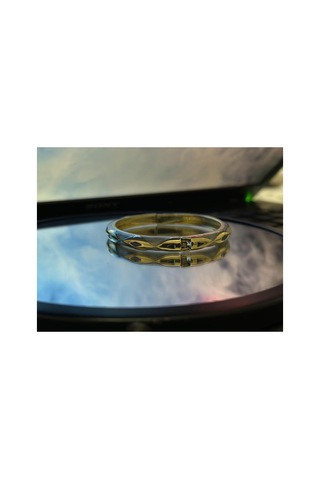 Aurelia Twist Pearl 24k Parıltılı Dokulu Çelik Bileklik Mavi