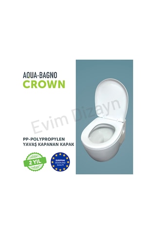 Crown Yavaş Kapanan Klozet Kapağı