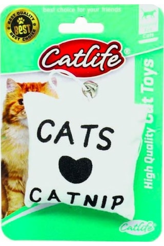 Catlife Catnipli Zilli Minnoş Yastık Kedi Oyuncağı 8 x 8 CM