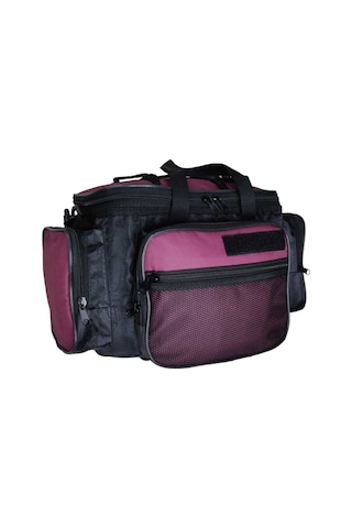 5 Gözlü Balık Piknik Olta Balıkçı Siyah Bordo Omuz Çantası