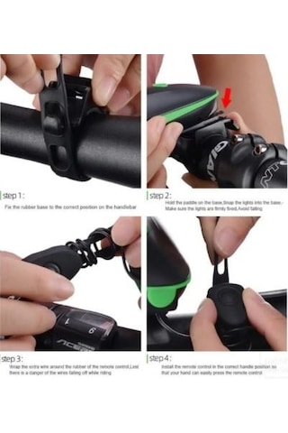 Xbyc 6163 Usb Şarjlı 250 Lümen 140 Db Yüksek Sesli Bisiklet Ön Farı Ve Korna Turuncu