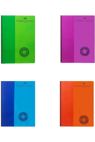 Faber-Castell Bicolor Spiralli Defter 100 Yp. A4 Çizgili