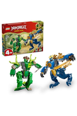 LEGO® NINJAGO® Jay’in Ejderha Robotu Savaşı 71853 - 4 Yaş ve Üzeri Çocuklar için 2 Minifigür İçeren Oyuncak Yapım Seti (107 Parça)