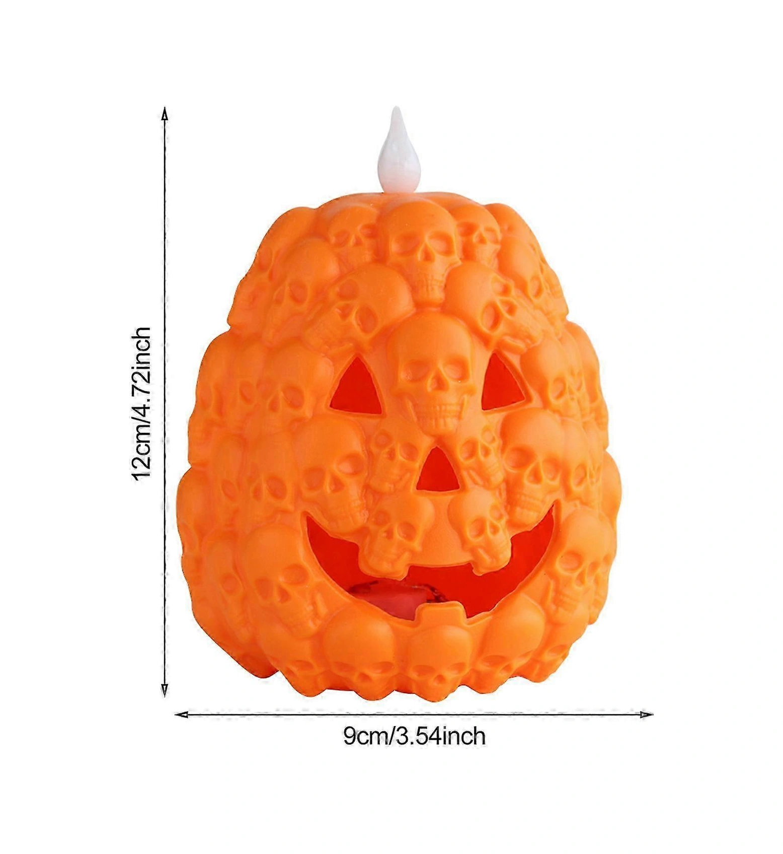 Cadılar Bayramı Jack O'lantern Pil İle Çalışan Led Işıklı Balkabağı Dekorasyonu Şenlikli Atmosfer Malzemesi Cadılar Bayramı Parti Dekoru Diğer