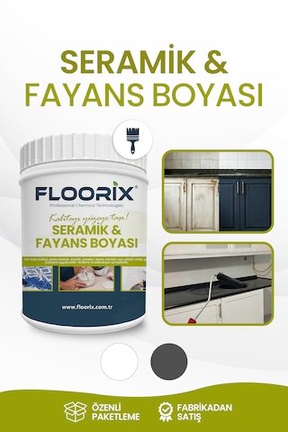 Floorix Seramik Ve Fayans Boyası 1 Kg Beyaz Floorix Seramik Ve Fayans Boyası 1 Kg Beyaz