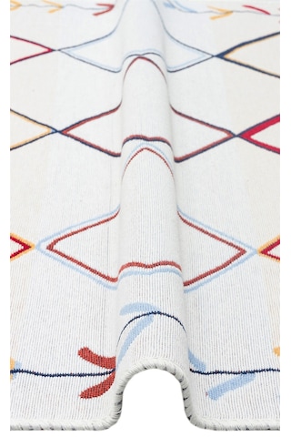 Hoom Rugs Samos Sms 21 Multy Yıkanabilir Çift Taraflı Pamuk Kilim Çok Renkli