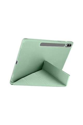 Samsung Galaxy Uyumlu Tab S10+ Plus 12.4" Kalem Bölmeli Uyku Modlu Arkası Silikon Kapak Kılıf Kılıf