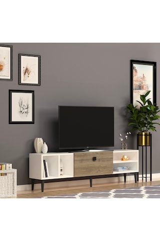 Sole Tv Ünitesi Beyaz Ceviz