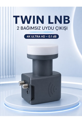 Ku Band Twin Lnb Çift Çıkış 4k Ultra Hd Destekli 0.1 Db Uydu Anten Lnb - Lisinya