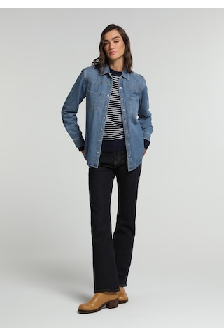 Colin's Colins Regular Fit Klasik Yaka Düz Kadın Mid İndigo Denim Uzun Kol Gömlek Cl1082784 Q1.v1 Dn45183