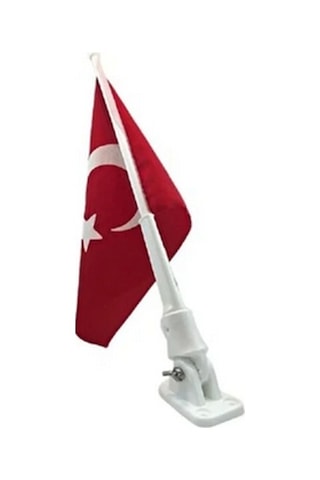 Plastik Bayrak Direği 40cm Bayrak Dahil