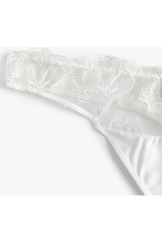 Koton Bridal String Külot Saten Çiçekli Dantelli Beyaz 3slk30106mk 3SLK30106MK000 Beyaz