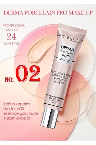 Mc Ellyn Pro Make Up Waterproof Derma Porselen Kapatıcı SPF15 02