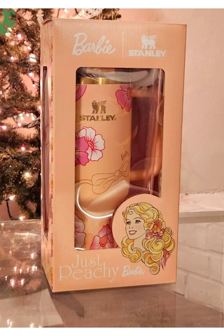Stanley Mother's Day Gift X Barbie 80 S Just Peachy Cream Quencher Tumbler 40 Oz Pembe - Turuncu