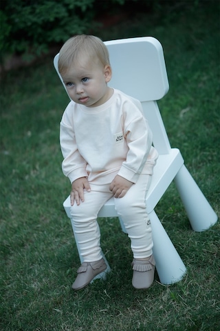 Atlasyael Atlas&yael %100 Organik Pamuk Gots Organik Belgeli Bebek Üst Sweatshirt - Somon