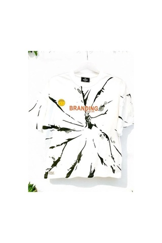 Carinos Erkek Çocuk Oversize Desenli Tshirt-14632 Beyaz