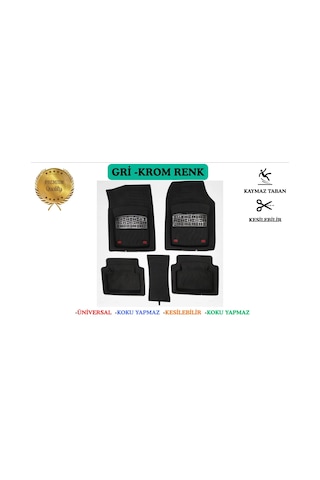 Ford Connect 2005 Uyumlu 3 Cm Havuzlu 5 Parça Set 4d Paspas Takımı Siyah - Gri