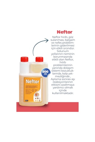 Neftor Kuşlar İçin Hırıltı Nefes ve Solunum Ürünü 500 ML