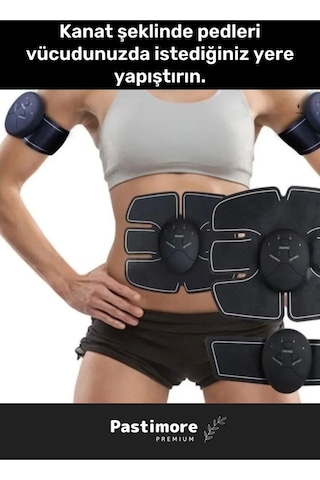Premium 6 Modlu Mobil Uyumlu Fitness Ems Kol Bacak Karın Kas Geliştirici Spor Aleti