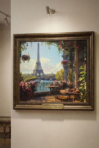 1000 Parçalı Fransa Le Paris Manzara Tasarımlı Puzzle 48x68cm Eğitici Çocuk Yapboz 1