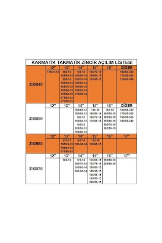 Takmatik Kar Patinaj Zinciri 195X65X15 Grup:8 Space