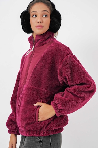 Bigdart Gabria Fermuarlı Peluş Mont Bordo