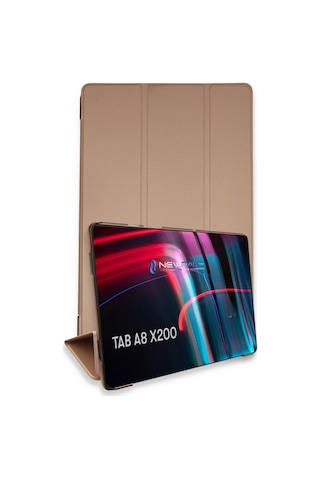 Samsung Galaxy Uyumlu X200 Tab A8 10.5 Kılıf Tablet Smart Kılıf - Rose Gold Dddb2