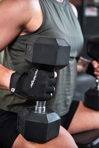 Harbinger Training Grip 2.0 Unisex Siyah Ağırlık Eldiveni Beyaz - Siyah