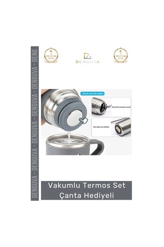 Özel Üretim Paslanmaz Çelik 3 Bardaklı Soğuk Sıcak Termos Vakumlu Termos Set Çanta Hediyeli 550 Ml Çok Renkli 84053039