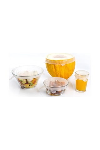 Silicolife 6 Adet Streç Kapak Gıda Koruyucu Sl-063 Çok Renkli