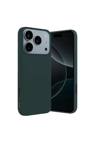 Hmngoakkllby Apple Apple iPhone Uyumlu 17 Pro Max/18 Pro Max First Silikon - Koyu Yeşil Akllhmng standart