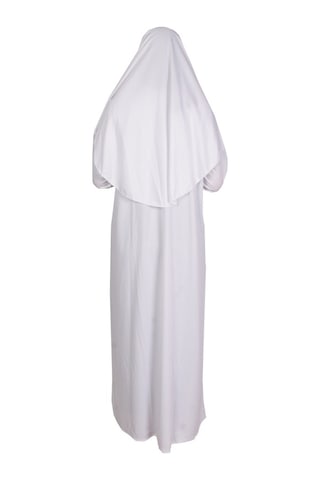 Zehranaz Namaz Elbisesi Beyaz Fermuarlı Namaz Elbisesi Beyaz
