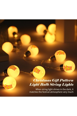 Hfambition 1.5m 10 Led Noel Hediyesi Desenli Sürekli Aydınlatma Işık Zinciri - Noel Ve Özel Gün Dekorasyonu Pil Dahil Değil Diğer