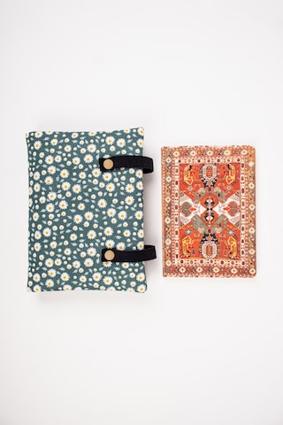 Kitap Ve Defter Kılıfı Papatya Desenli Çok Bölmeli Kumaş Organizer 19x26 Cm
