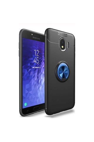 Samsung Uyumlu Galaxy J4 Kılıf Yüzüklü Magnetli Ravel Case