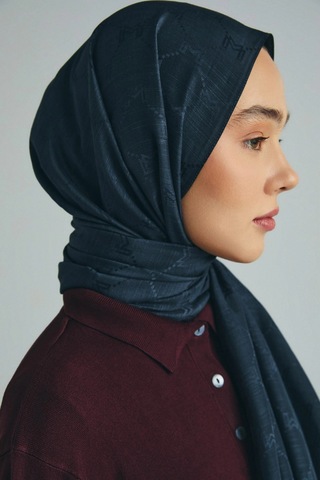 Maisa Neda Pamuk İpek Şal 70 190 Cm - Antrasit 4415
