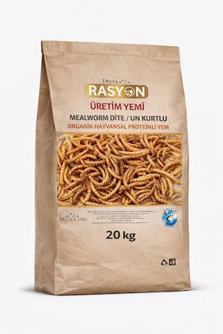 Un Kurtlu Organik Hayvansal Proteinli Üretim Yemi Büyük Taneli 20 Kg