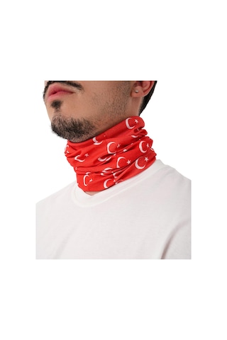 Musclecloth Çok Amaçlı Boyunluk Ay Yıldız Kırmızı