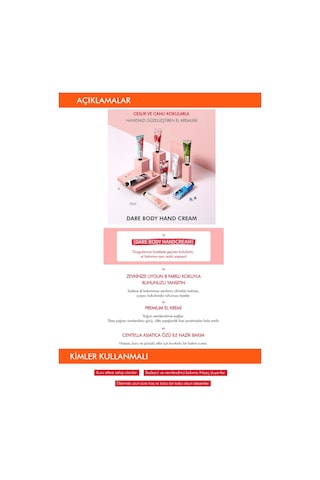Missha Dare Body Hand Cream Çarpıcı Kokulu Nemlendirme Etkili El Bakım Kremi - Pure Bed Linen