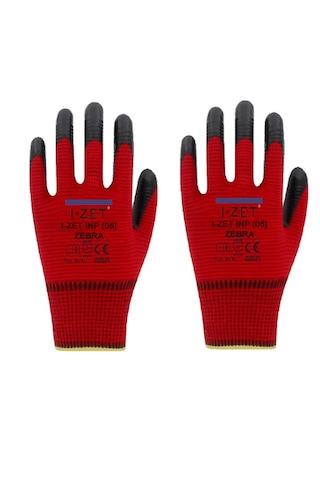 I-zet Inp05 Zebra No 9 Polyester Örme Nitril Eldiven 288 Adet