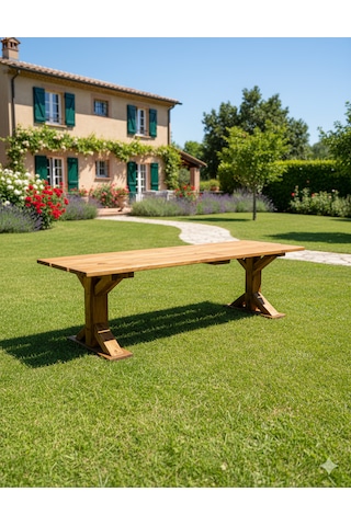 Masif Ahşap Bank Mutfak Bankı Bench 100cm 30cm Cevız Renk Kahverengi