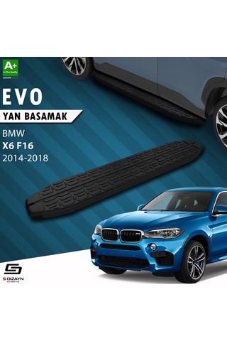S-dizayn Bmw X6 F16 Evo Siyah Yan Basamak 193 Cm 2014-2018 A+ Kalite