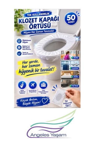 Angeles Yaşam Klozet Örtüsü 50 Li Paket