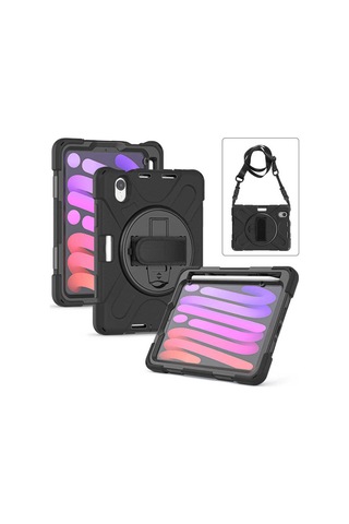 iPad Uyumlu  Mini 2021 6.nesil Zore Defender Tablet Silikon - Siyah Arka Kapak