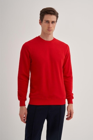Cazador 56100 Erkek Bisiklet Yaka Sweatshirt Vişne