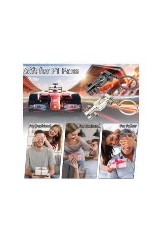 Geeroyoo Racing Model Anahtar Zinciri, Çelik Çelik, 2'li Paket, Araba Çanta Aksesuarı, Spor Klüp Souvenir Silver