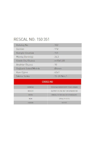 Isıtma Bujisi - Nissan - Infiniti - Opel - Renault - Dacia - Et150351