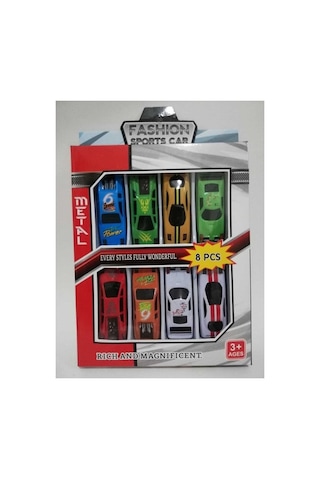 8 Adet Mini Metal Yarış Arabaları Oyuncak Araba Set Diğer