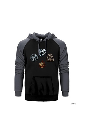 Avatar The Last Air Elements Kırmızı Renk Reglan Kol Sweatshirt / Hoodie